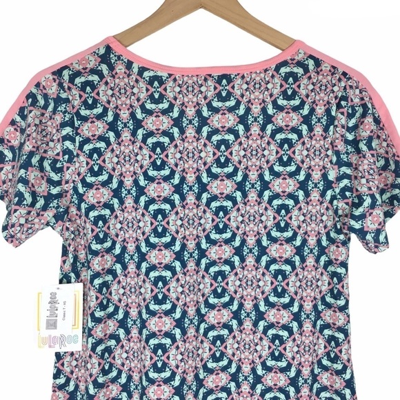 LULAROE Classic T Shirt Raglan Short Sleeve Hi Lo Hem Loose Fit Flowy XS NWT - Picture 4 of 9